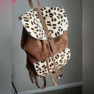 Jane Marie Suede Backpack Purse